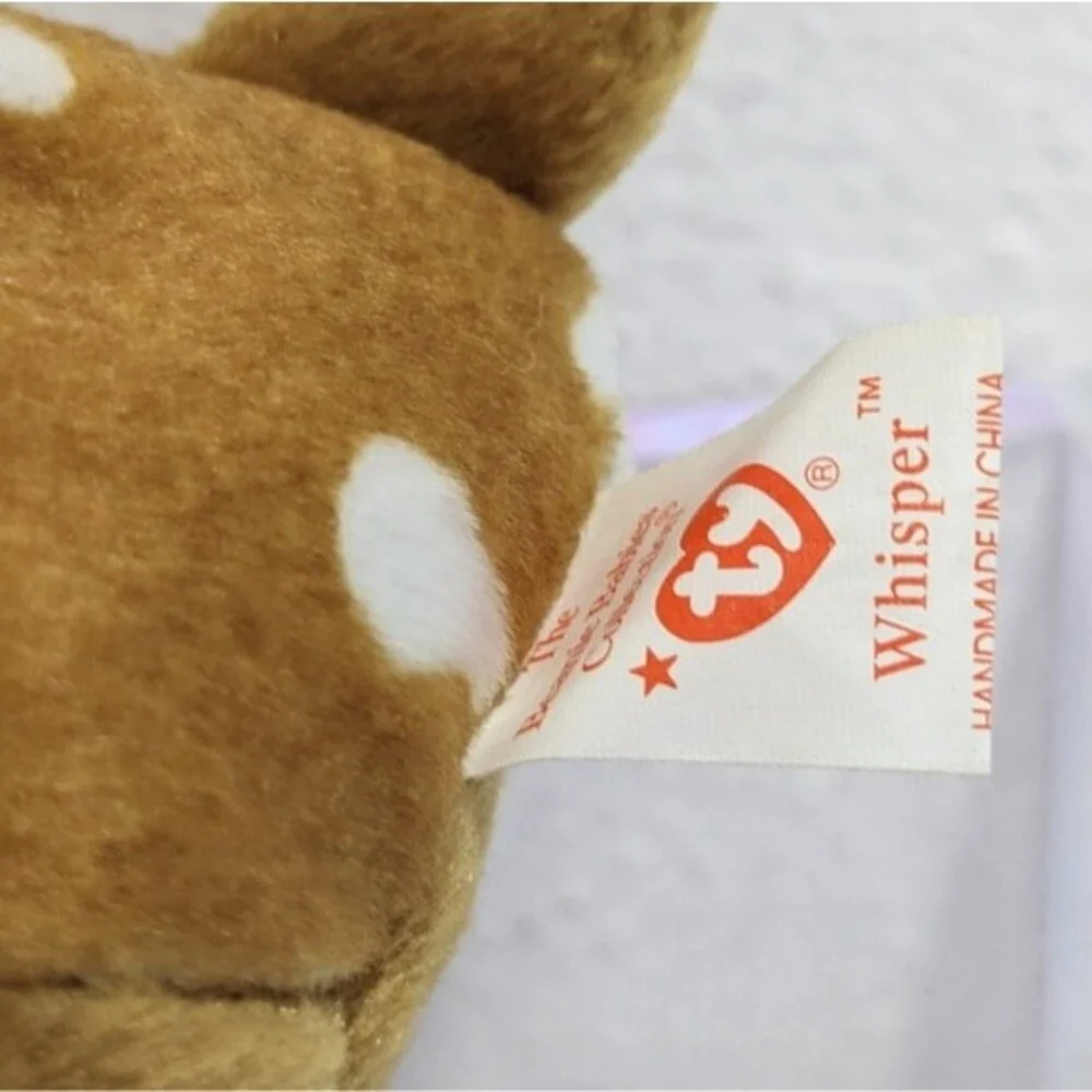 Ty Beanie Babies "Whisper" the Deer, PE Pellets, 1997 - Picture 3 of 12